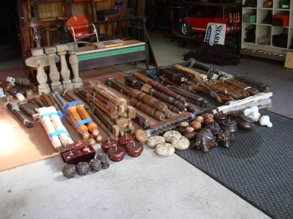 many antique leg sets of 4 plus spindles each  set is