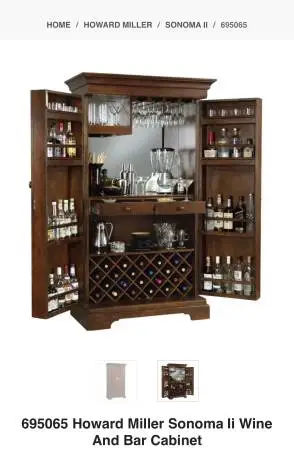 Howard Miller, Liquor cabinet,Wine cabinet,New OBO
