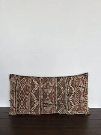 Vintage Kilim Lumbar Pillow- 28X14