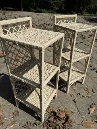 2 Wicker End Tables