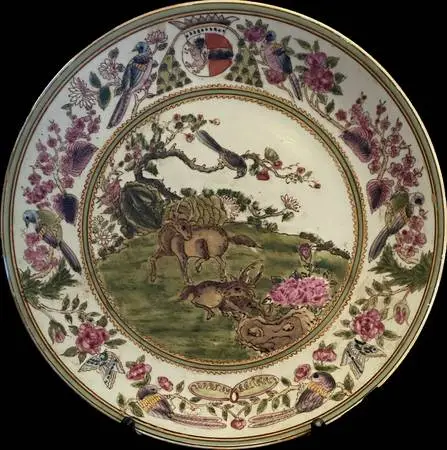 Chinese Plate and companion Bowl