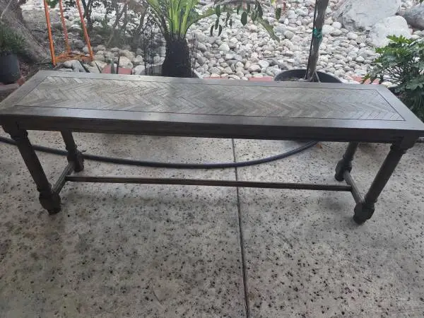 71 Herringbone Wood Console - Sofa Table - Project Piece