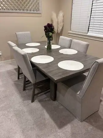 Ashleys Dining Table with 6 Chairs