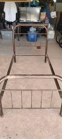vintage metal twin bed frame