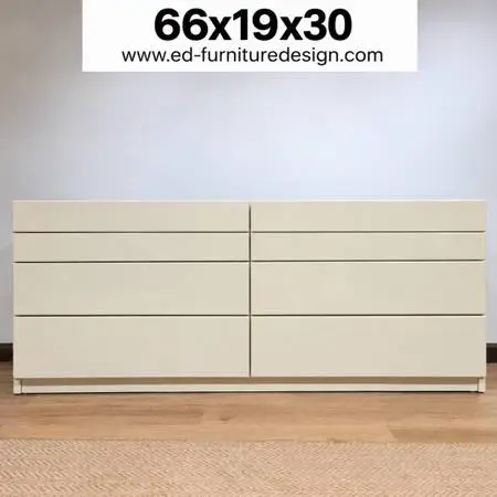 🚚 Free Delivery + Dresser Cream Lacquer 6 Drawer Chest 26006