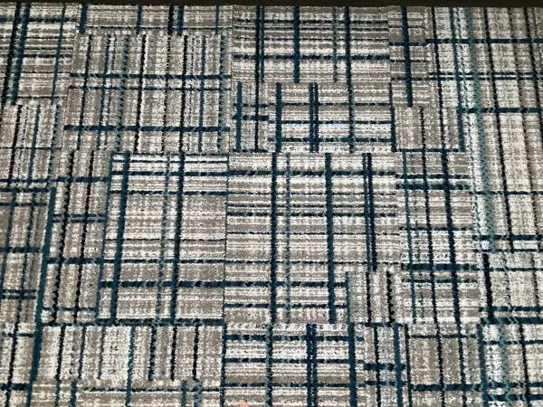 DESIGNER FLOR Savile Row Carpet Rug Tiles — Teal/Cobalt — 18 Tiles