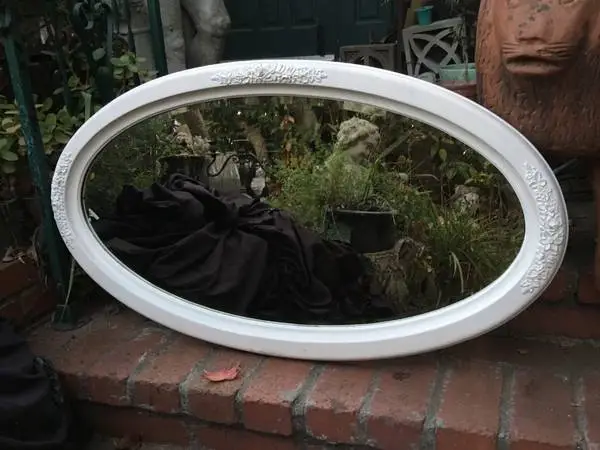 Antique 1907 Tyler/Hibbach beveled Large 40”x23” Oval Wall Mirror