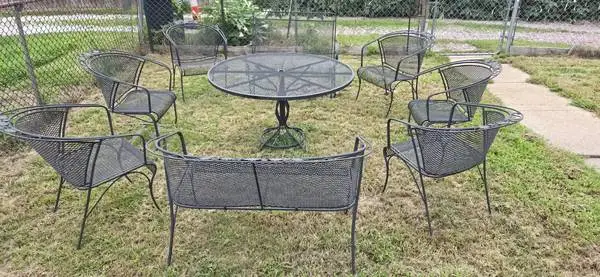 Ultimate Wrought Iron Patio Furniture lot.... rare vintage set