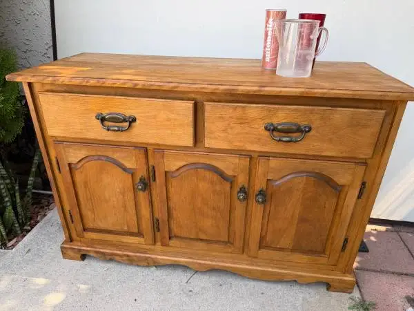 Sideboard dresser chest credenza buffet dessert table solid Oak 1950’s