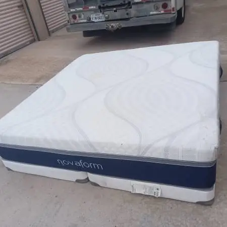 King memory foam mattress and box spring