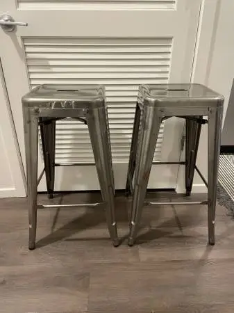 Osp Designs Bristow 26 Metal Bar Stools - Gunmetal (Set of 2)