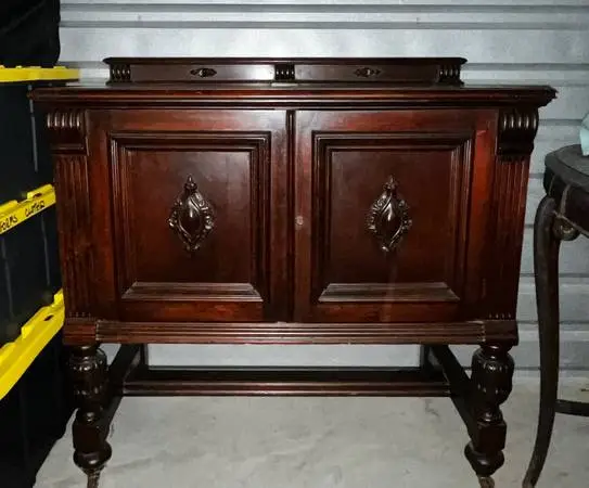Vintage chest and table