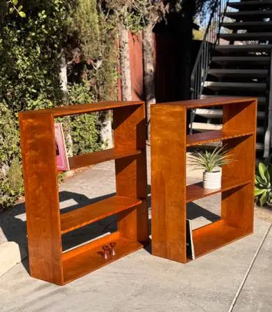 Pair of Mid Century Modern Modular Floating Wall Mounted Units Shelves