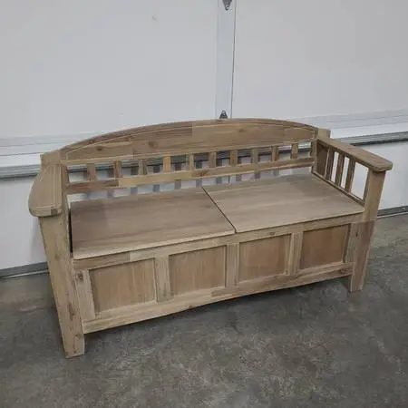 Pine Bench With Storage