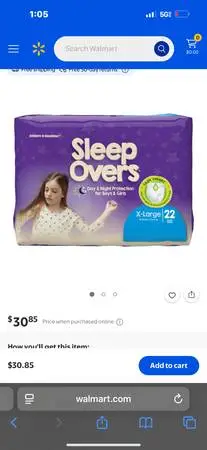 Pull up diapers ( Sleep overs)