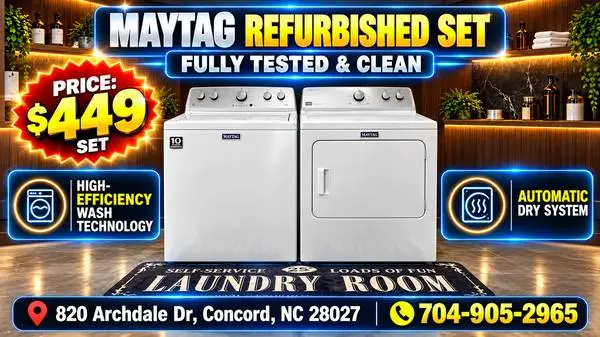 Maytag Commercial Washer & Dryer Set - Looks New - 30 Day Warranty