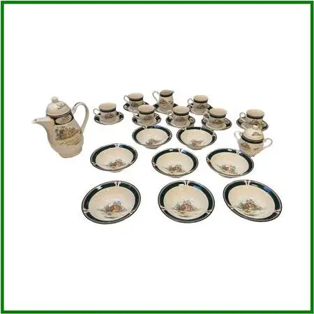 Noritake Keltcraft “pursuit” 9170 Porcelain Tea Set, 26 Pieces