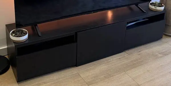 IKEA BESTÅ TV Stand, 71 Black-Brown, 3 Drawers
