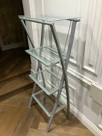 Glass Shelving with a Metal Frame