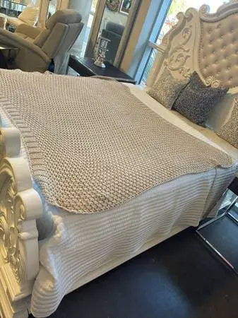 West Elm Chunky Cotton Knit Throw- 60X80